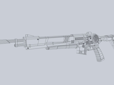 Scifi military rifle 3D Model