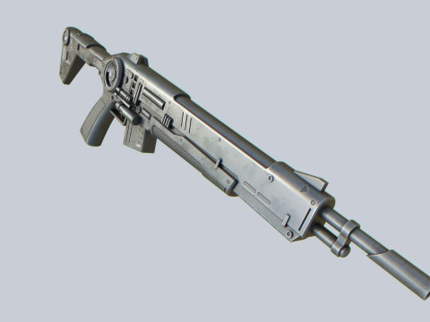 Scifi military rifle 3D Model