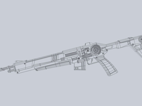 Scifi military rifle 3D Model