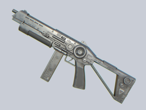 Scifi military rifle Modelo 3D