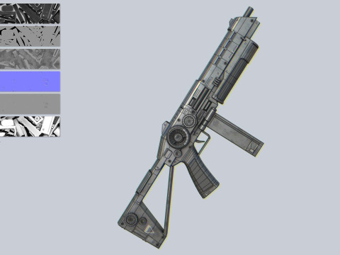 Scifi military rifle 3D Модель