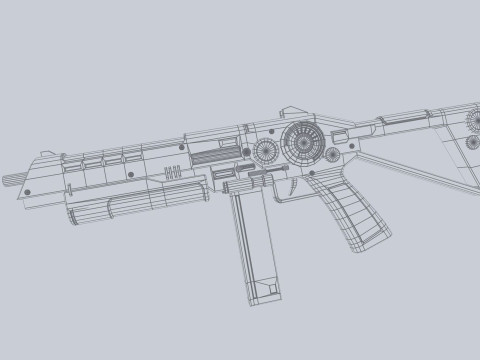 Scifi military rifle 3D Модель