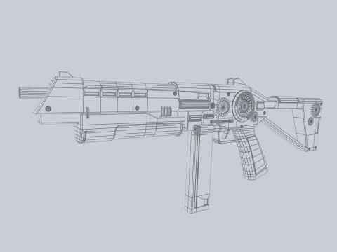 Scifi military rifle 3D Модель
