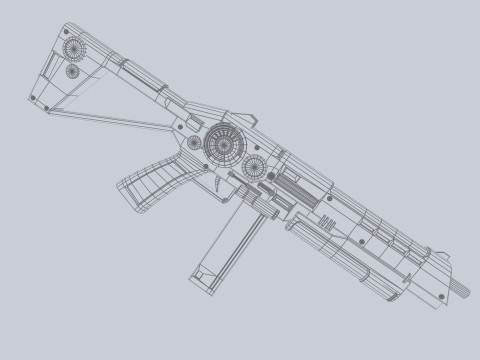 Scifi military rifle 3D Модель