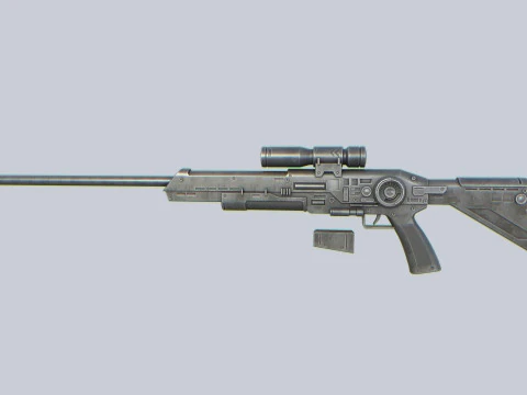 Scifi military rifle 3D Model