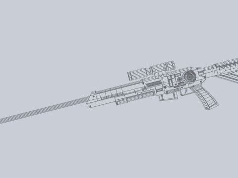 Scifi military rifle 3D 模型