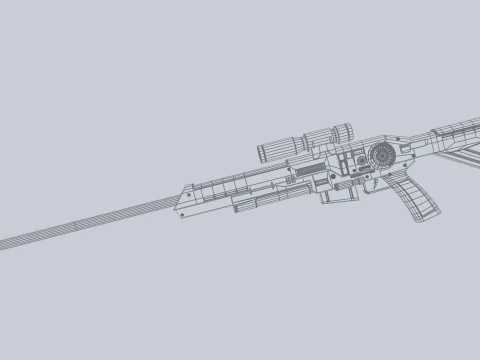 Scifi military rifle 3D Model