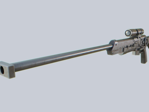 Scifi military rifle 3D 模型