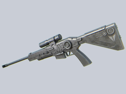 Scifi military rifle 3D 模型