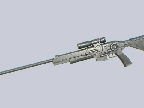 Scifi military rifle 3D Model
