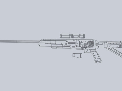 Scifi military rifle 3D 模型