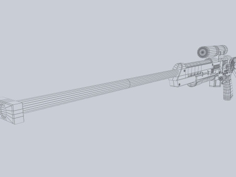 Scifi military rifle 3D 模型