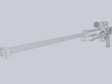 Scifi military rifle 3D Model