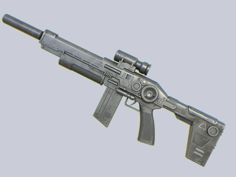 Collezione di fucili militari Scifi Modello 3D