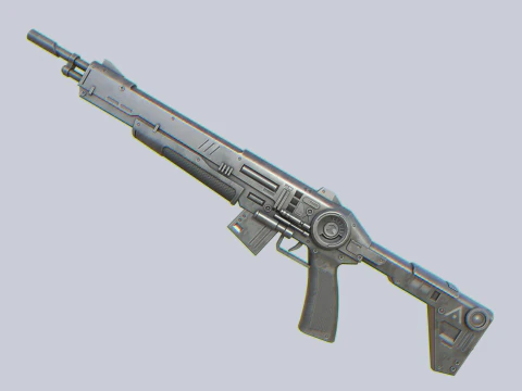 Collezione di fucili militari Scifi Modello 3D