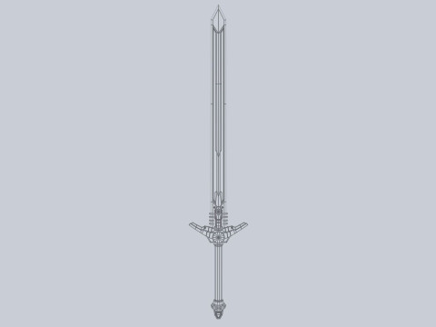 Scifi sword Modello 3D