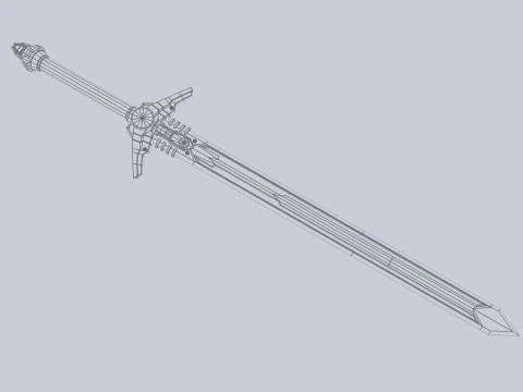 Scifi sword 3D Model