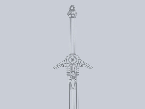 Scifi sword Modello 3D