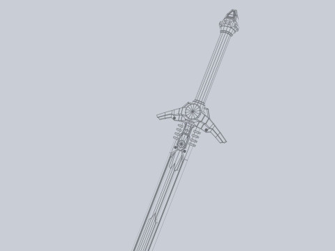 Scifi sword Modello 3D