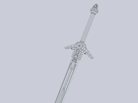 Scifi sword 3D Model
