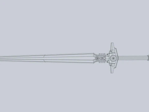Scifi sword 3D Model