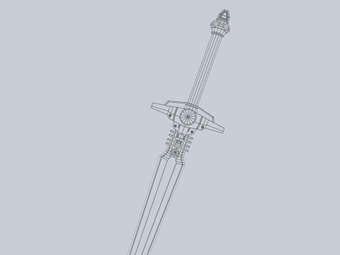 Scifi sword Modelo 3D