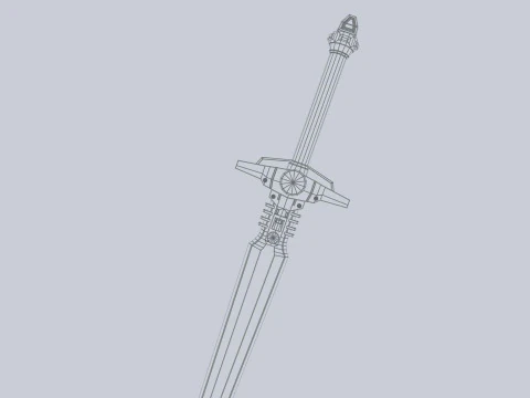 Scifi sword 3D Model