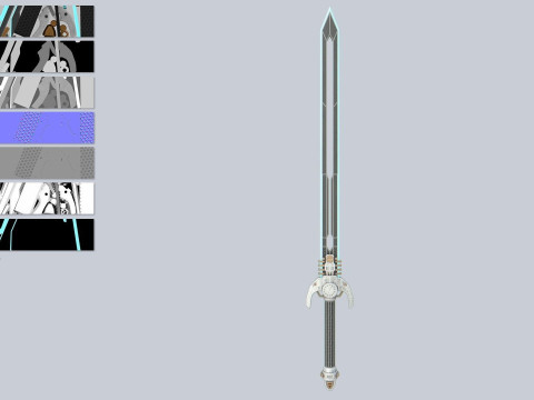 Scifi sword 3D Model
