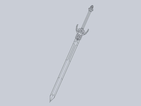 Scifi sword 3D Model