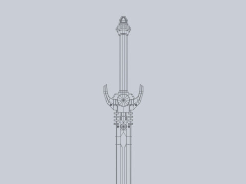 Scifi sword 3D Model
