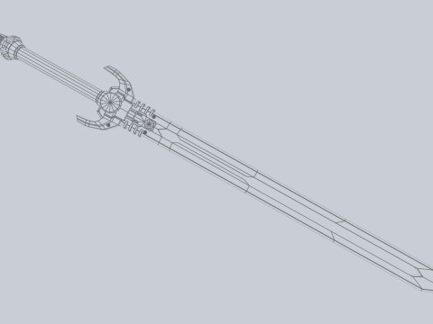 Scifi sword 3D Model