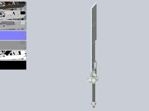 Scifi sword 3D 模型