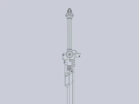 Bilim kurgu kılıcı 3D Model