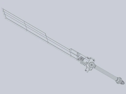 Bilim kurgu kılıcı 3D Model