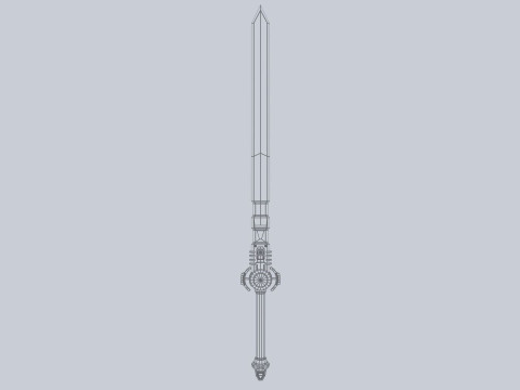 Scifi sword 3D Model