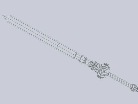 Spada fantascientifica Modello 3D