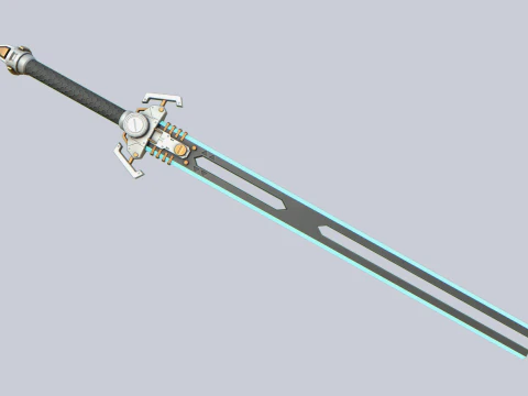 공상 과학 검 3D 모델