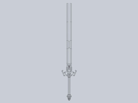 Scifi sword 3D Модель