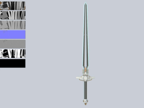 Scifi sword collection Model 3D