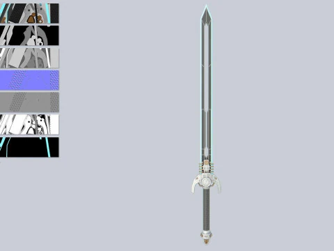 Scifi sword collection 3D Model