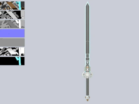 Scifi sword collection 3D Model