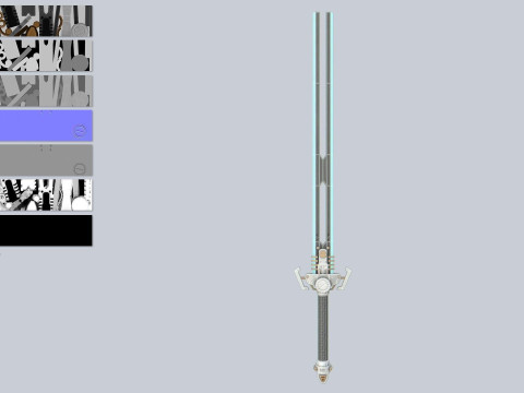 Scifi sword collection Model 3D