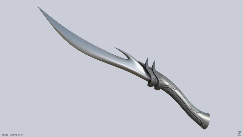 Senjata teknologi alien Model 3D .c4d .max .obj .3ds .fbx .stl .blend 