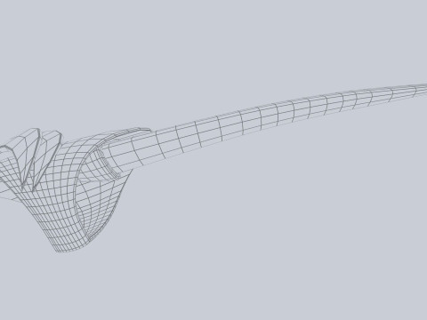 Alien tech weapon Model 3D