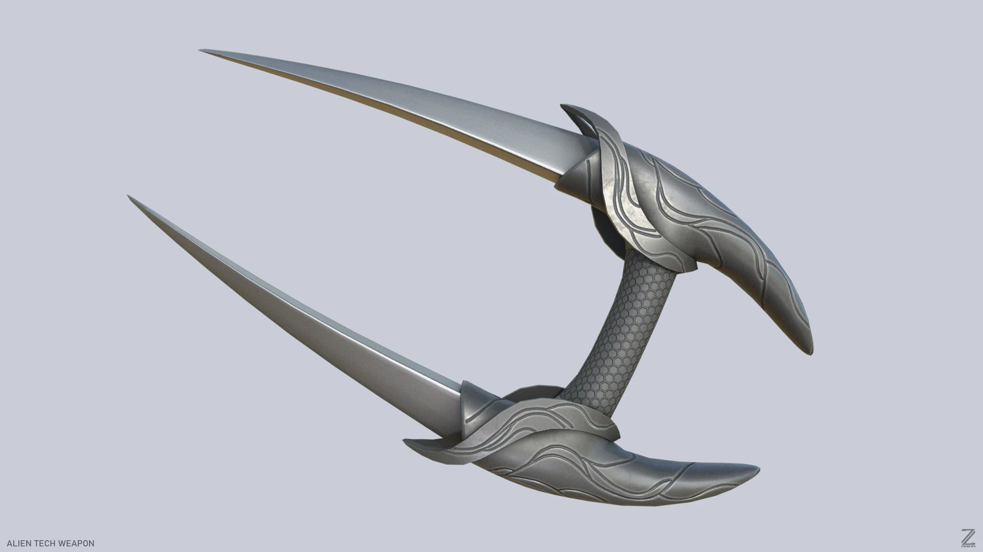 Arma tecnologica aliena Modello 3D .c4d .max .obj .3ds .fbx .stl .blend 