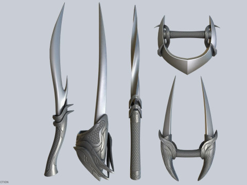 Alien tech weapon collection Modello 3D