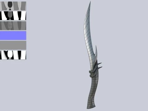 Alien tech weapon collection 3D Model