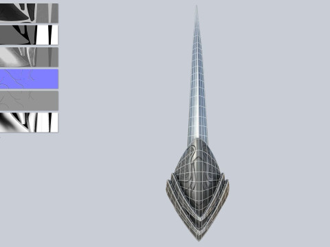 Alien tech weapon collection 3D Модель