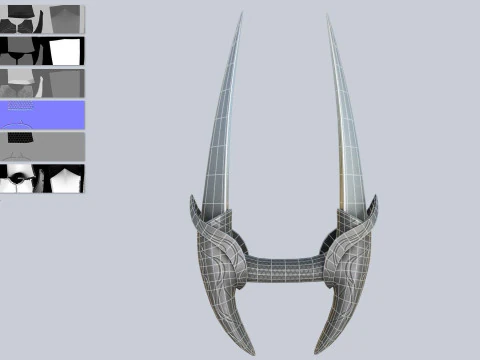 Alien tech weapon collection 3D Model