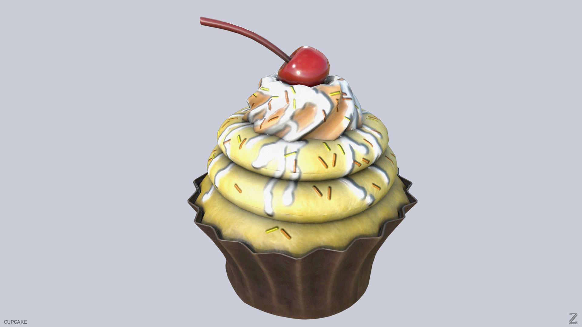 Cupcake 3D Model .c4d .max .obj .3ds .fbx .stl .blend 